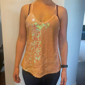 Grace Karin sequin tank size small new with tags pink